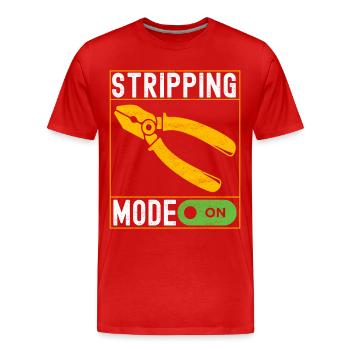 Électricien Technicien en électronique - T-shirt bio Premium Homme - rouge - Devant - Damien (186cm)