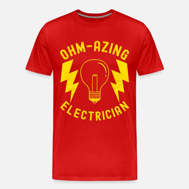 Elektriker Elektroniker - Männer Premium Bio T-Shirt - Rot
