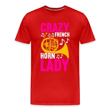 Cuivre à cor - T-shirt bio Premium Homme - rouge - Devant - Damien (186cm)