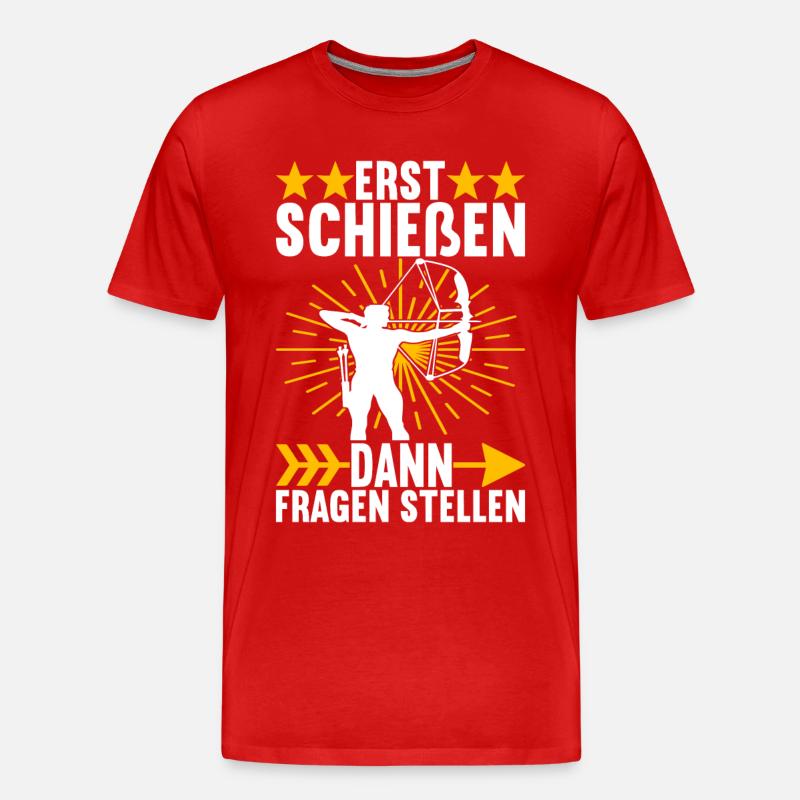 Bogenschießen Bogenschütze - Männer Premium Bio T-Shirt - Rot