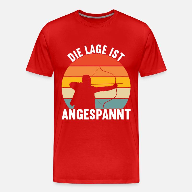 Bogenschießen Bogenschütze - Männer Premium Bio T-Shirt - Rot