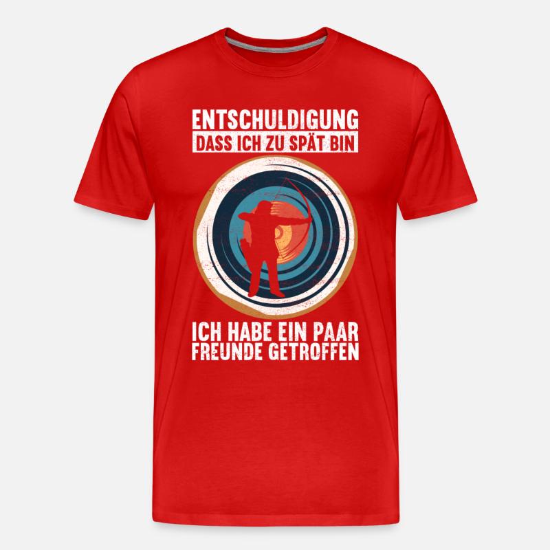 Bogenschießen Bogenschütze - Männer Premium Bio T-Shirt - Rot