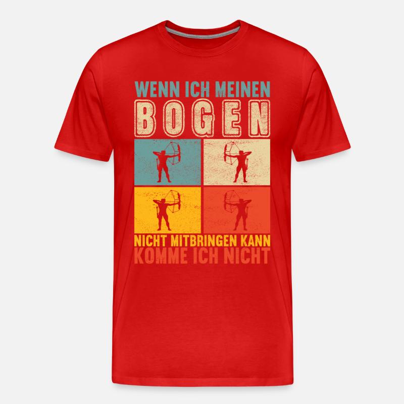 Bogenschießen Bogenschütze - Männer Premium Bio T-Shirt - Rot