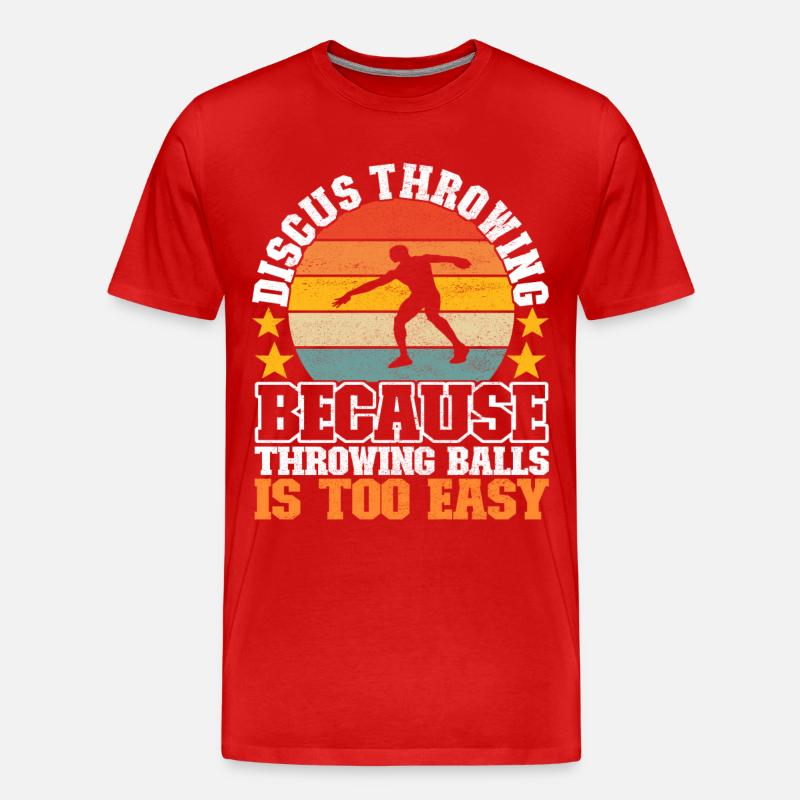 Discus thrower Discus throw - Men's Premium Organic T-Shirt - red