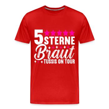 Junggesellinnenabschied Braut - Männer Premium Bio T-Shirt - Rot - Vorne - Damien (186cm)