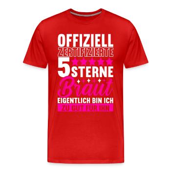Junggesellinnenabschied Braut - Männer Premium Bio T-Shirt - Rot - Vorne - Damien (186cm)