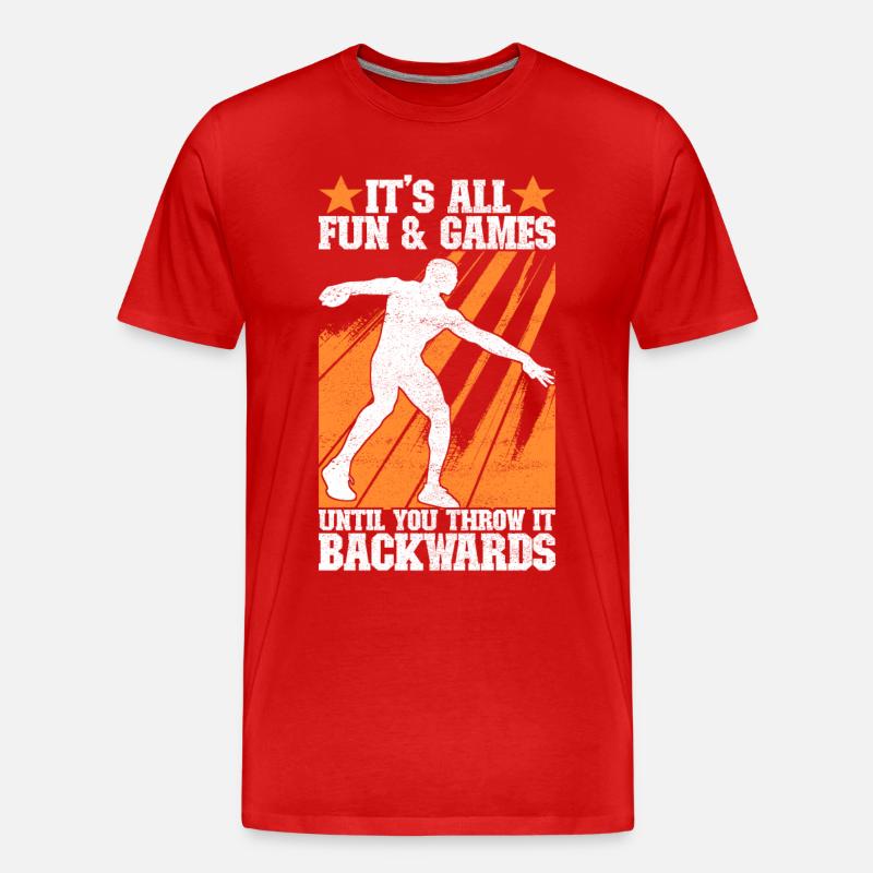 Discus thrower Discus throw - Men's Premium Organic T-Shirt - red