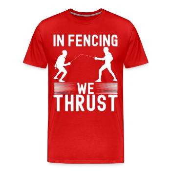 Fencing Fencing - Men's Premium Organic T-Shirt - red - Front - Damien (186cm)