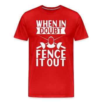 Fencing Fencing - Men's Premium Organic T-Shirt - red - Front - Damien (186cm)