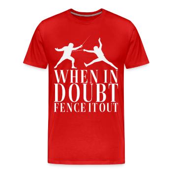 Fencing Fencing - Men's Premium Organic T-Shirt - red - Front - Damien (186cm)