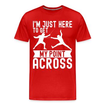 Fencing Fencing - Men's Premium Organic T-Shirt - red - Front - Damien (186cm)