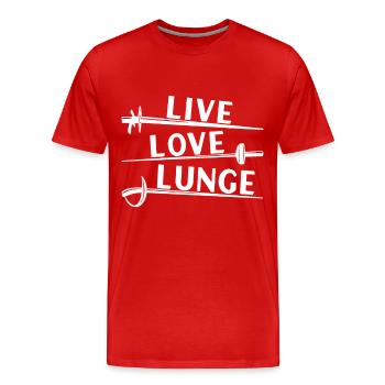 Fencing Fencing - Men's Premium Organic T-Shirt - red - Front - Damien (186cm)