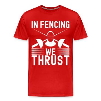 Fencing Fencing - Men's Premium Organic T-Shirt - red - Front - Damien (186cm)