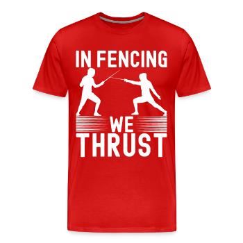 Fencing Fencing - Men's Premium Organic T-Shirt - red - Front - Damien (186cm)