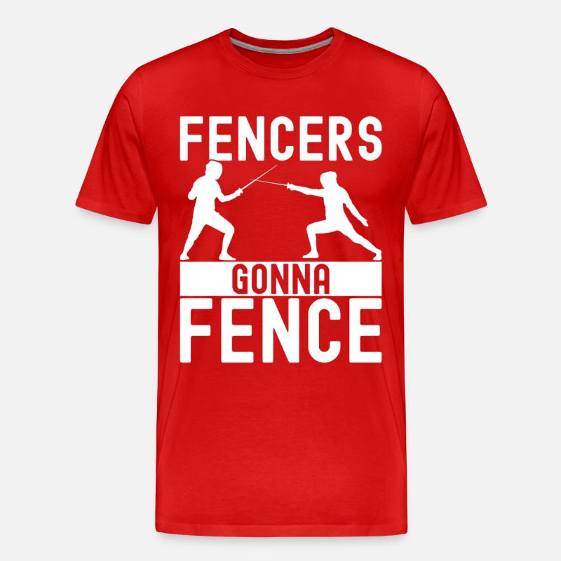 Fechten Fechtsport - Männer Premium Bio T-Shirt - Rot