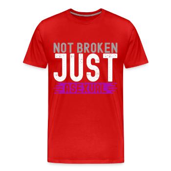 Asexual Ace - Men's Premium Organic T-Shirt - red - Front - Damien (186cm)