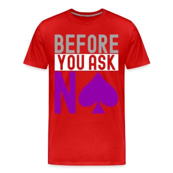 Asexuell Ace - Männer Premium Bio T-Shirt - Rot - Vorne - Damien (186cm)