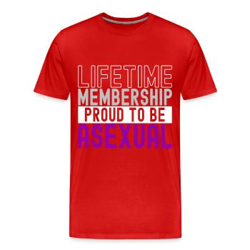 Asexual Ace - Men's Premium Organic T-Shirt - red - Front - Damien (186cm)