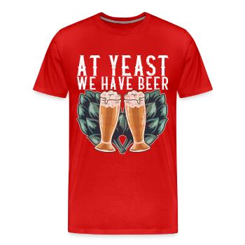 Brassage de bière Brassage de bière - T-shirt bio Premium Homme - rouge - Devant - Damien (186cm)