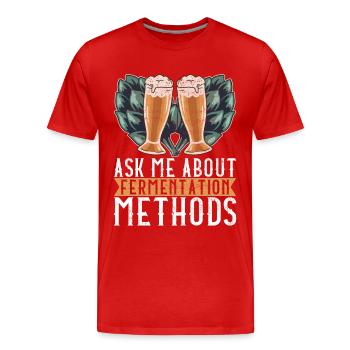 Brassage de bière Brassage de bière - T-shirt bio Premium Homme - rouge - Devant - Damien (186cm)