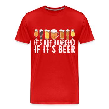 Brassage de bière Brassage de bière - T-shirt bio Premium Homme - rouge - Devant - Damien (186cm)