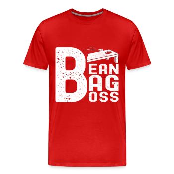 Cornhole Player Cornhole Board - Men's Premium Organic T-Shirt - red - Front - Damien (186cm)