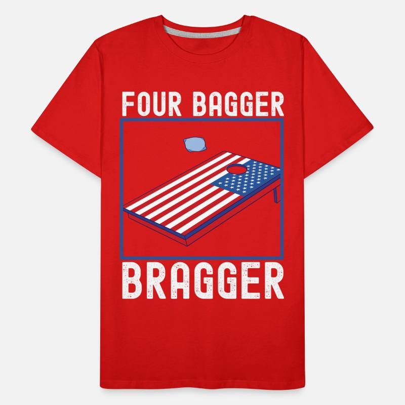 Cornhole Spieler Cornhole Board Männer Premium Bio T-Shirt