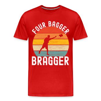 Cornhole Player Cornhole Board - Men's Premium Organic T-Shirt - red - Front - Damien (186cm)