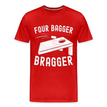 Cornhole Player Cornhole Board - Men's Premium Organic T-Shirt - red - Front - Damien (186cm)