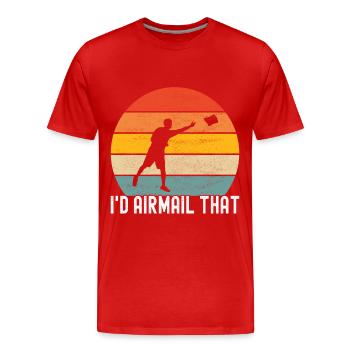 Cornhole Player Cornhole Board - Men's Premium Organic T-Shirt - red - Front - Damien (186cm)