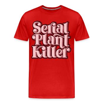 Conception rétro de tueur de plantes en série - T-shirt bio Premium Homme - rouge - Devant - Damien (186cm)