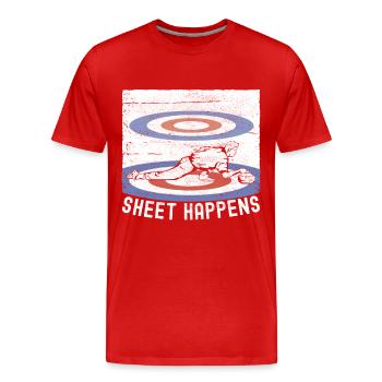 Cornhole Player Cornhole Board - Men's Premium Organic T-Shirt - red - Front - Damien (186cm)