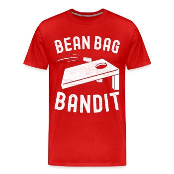 Cornhole Player Cornhole Board - Men's Premium Organic T-Shirt - red - Front - Damien (186cm)
