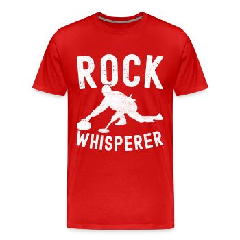 Joueurs de curling - T-shirt bio Premium Homme - rouge - Devant - Damien (186cm)
