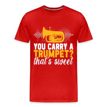 Euphonium baritone tenor horn - Men's Premium Organic T-Shirt - red - Front - Damien (186cm)