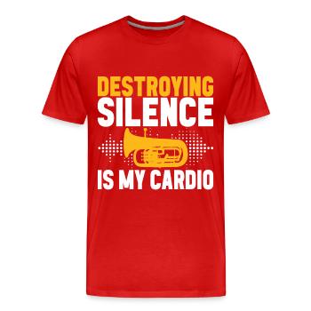 Euphonium baritone tenor horn - Men's Premium Organic T-Shirt - red - Front - Damien (186cm)