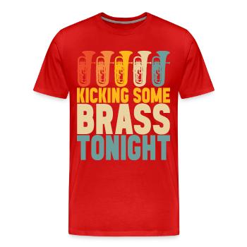 Euphonium baritone tenor horn - Men's Premium Organic T-Shirt - red - Front - Damien (186cm)