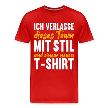 Abschiedsgeschenk Kollege Jobwechsel - Männer Premium Bio T-Shirt - Rot - Vorne - Damien (186cm)