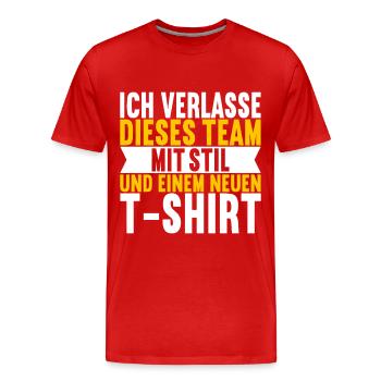 Abschiedsgeschenk Kollege Jobwechsel - Männer Premium Bio T-Shirt - Rot - Vorne - Damien (186cm)