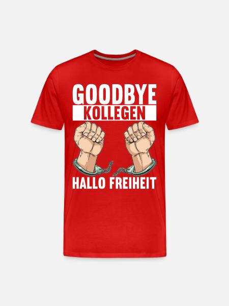 Abschiedsgeschenk Kollege Jobwechsel - Männer Premium Bio T-Shirt - Rot
