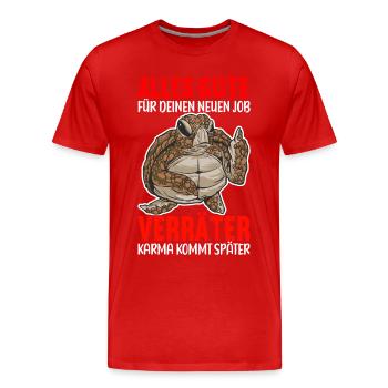 Abschiedsgeschenk Kollege Jobwechsel - Männer Premium Bio T-Shirt - Rot - Vorne - Damien (186cm)
