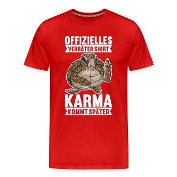 Abschiedsgeschenk Kollege Jobwechsel - Männer Premium Bio T-Shirt - Rot - Vorne - Damien (186cm)