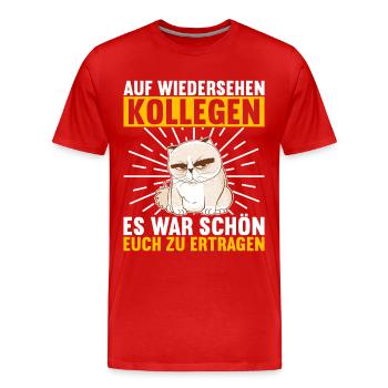 Abschiedsgeschenk Kollege Jobwechsel - Männer Premium Bio T-Shirt - Rot - Vorne - Damien (186cm)