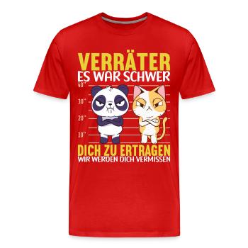 Abschiedsgeschenk Kollege Jobwechsel - Männer Premium Bio T-Shirt - Rot - Vorne - Damien (186cm)