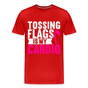 Flag Waver Fanfare Garde de couleur - T-shirt bio Premium Homme - rouge - Devant - Damien (186cm)