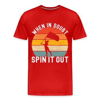 Drapeau agitant la fanfare garde de couleur - T-shirt bio Premium Homme - rouge - Devant - Damien (186cm)