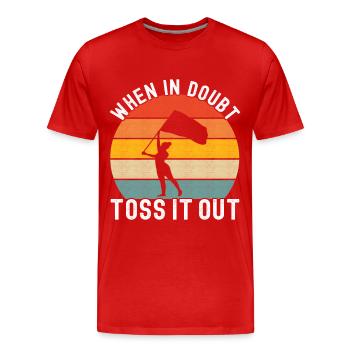 Drapeau agitant la fanfare garde de couleur - T-shirt bio Premium Homme - rouge - Devant - Damien (186cm)