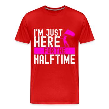 Drapeau agitant la fanfare garde de couleur - T-shirt bio Premium Homme - rouge - Devant - Damien (186cm)