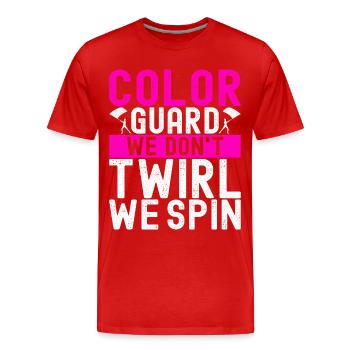 Drapeau agitant la fanfare garde de couleur - T-shirt bio Premium Homme - rouge - Devant - Damien (186cm)