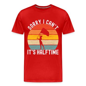 Drapeau agitant la fanfare garde de couleur - T-shirt bio Premium Homme - rouge - Devant - Damien (186cm)